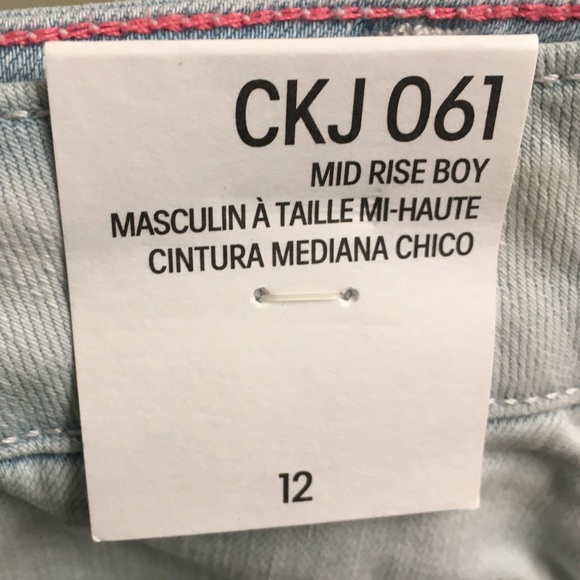 🍍 Calvin Klein Jeans Patchwork.Skirt Girls. Size 12 NWT - Picture 10 of 12